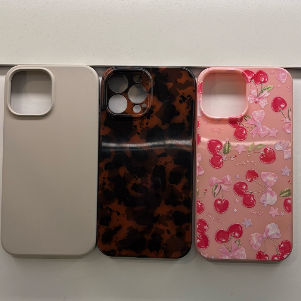 Amazon Phone Case Trio - Cream, Brown, Pink